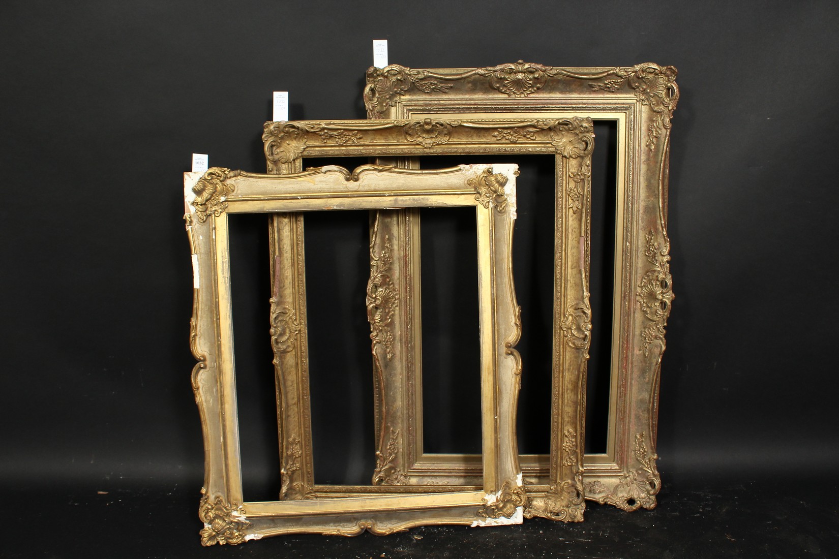 A group of three gilt composition frames 19th century and later, rebate sizes 19.5 x 23, 49.5cm x - Image 2 of 3