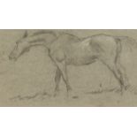 George Thomas Rope (1845-1929), A study of a horse, pencil sketch on paper, 4 x 7 .