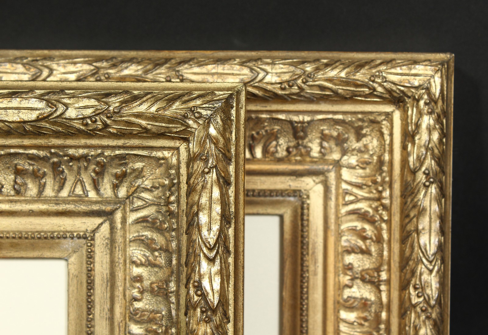 A pair of early 20th century gilt composition frames, rebate size 5.5 x 7.5 , 14cm x 19cm, would fit