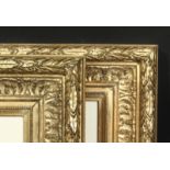 A pair of early 20th century gilt composition frames, rebate size 5.5 x 7.5 , 14cm x 19cm, would fit