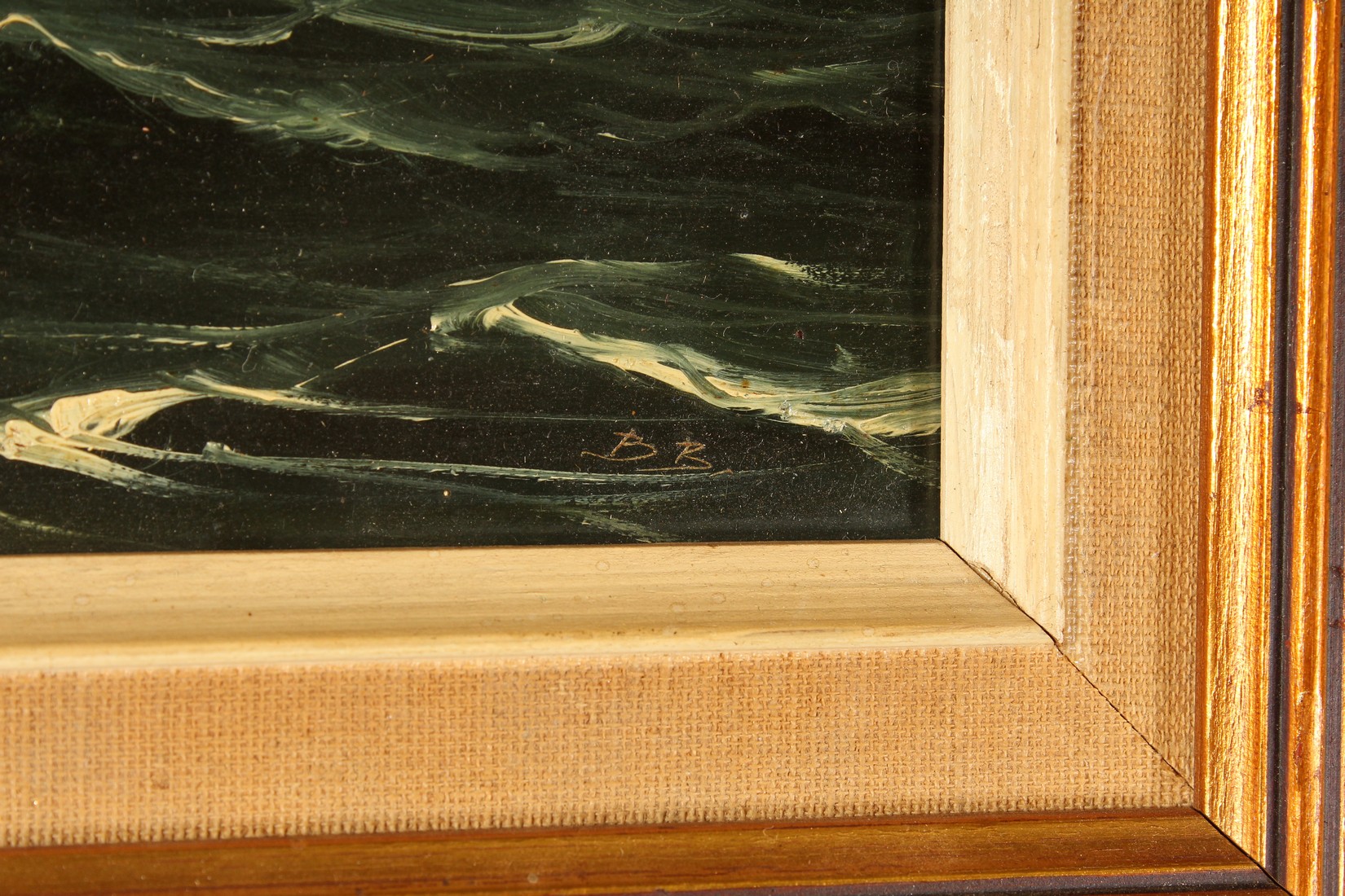 Mid-20th century Swedish school, A view of a sailboat in rough seas, oil on board, signed with - Image 3 of 8