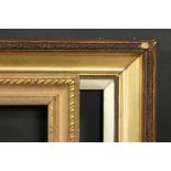A 19th century gilt composition frame, rebate size 24 x 36 , 61cm x 91.5cm along with a 20th century