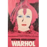 A signed Warhol poster from the Kestner-Gesellschaft exhibition in Hannover 1981, 32.5 x 23.