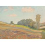 Charles John Stokoe, 20th century, country landscape, oil on panel, signed in pencil verso, 11 x