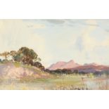 Cecil Arthur Hunt (1873-1965) British, Golf Links, Valescure , watercolour, signed, 14 x 22 .