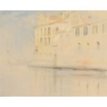 Beatrice Malcolm c. 1906, House on the Lagoon Venice , Mixed media, signed with initials and dated