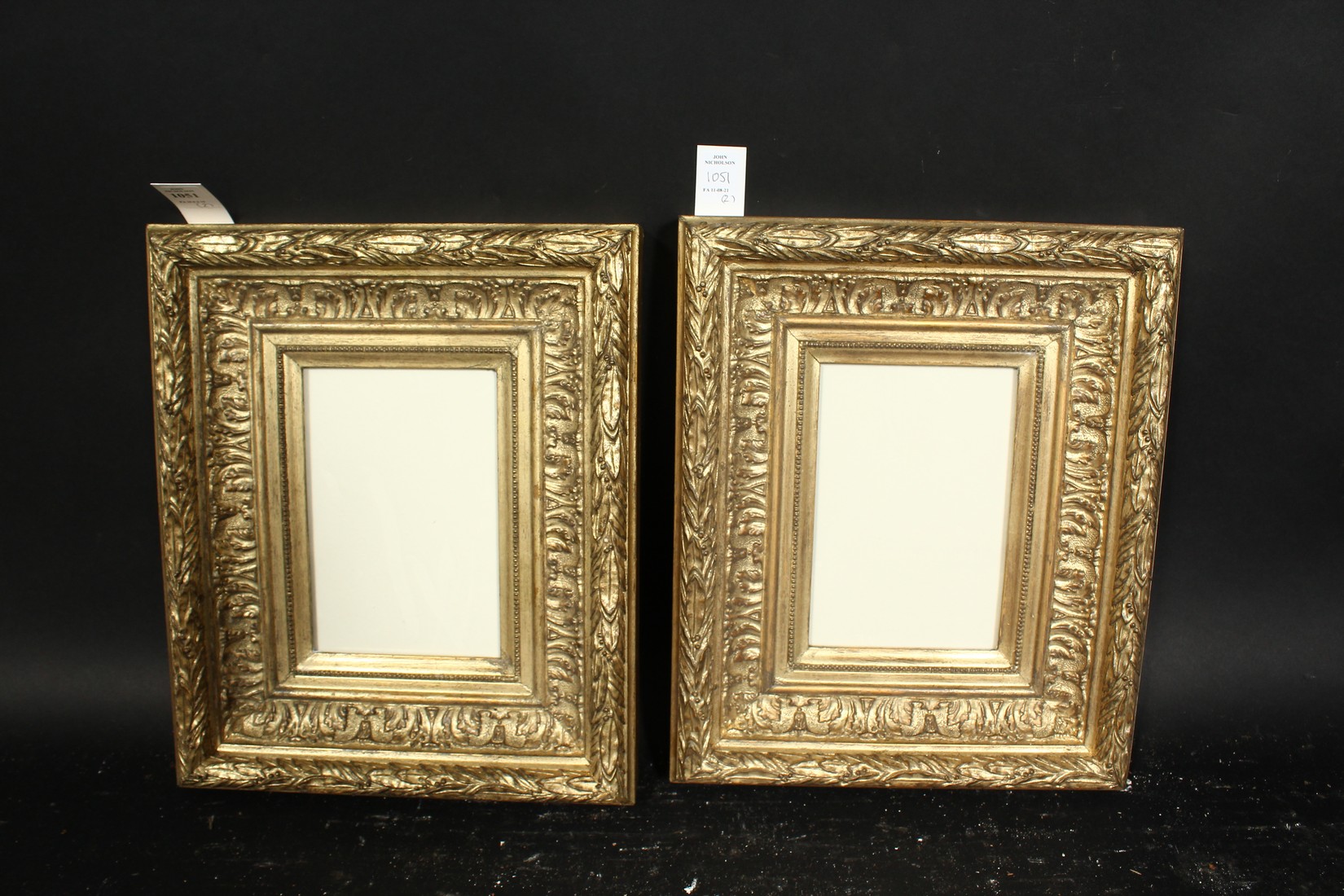 A pair of early 20th century gilt composition frames, rebate size 5.5 x 7.5 , 14cm x 19cm, would fit - Image 2 of 3