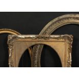 A group of three 19th century and later oval frames, rebate sizes 24.25 x 18.25 , 62cm x 47cm, 27