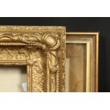 A 19th century gilt composition frame, rebate size 11.5 x 9.5 , 29.5 cm x 24.5cm, along with a box