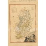 A collection of four prints of Nottingham subjects and one map of Rutland, (5)