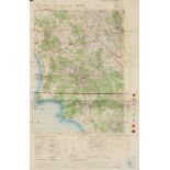 A collection of second world war ordinance maps and other similar including maps of Europe,
