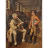 'Wellington's First Encounter with The French', print, inscribed, 21.5" x 16.5".