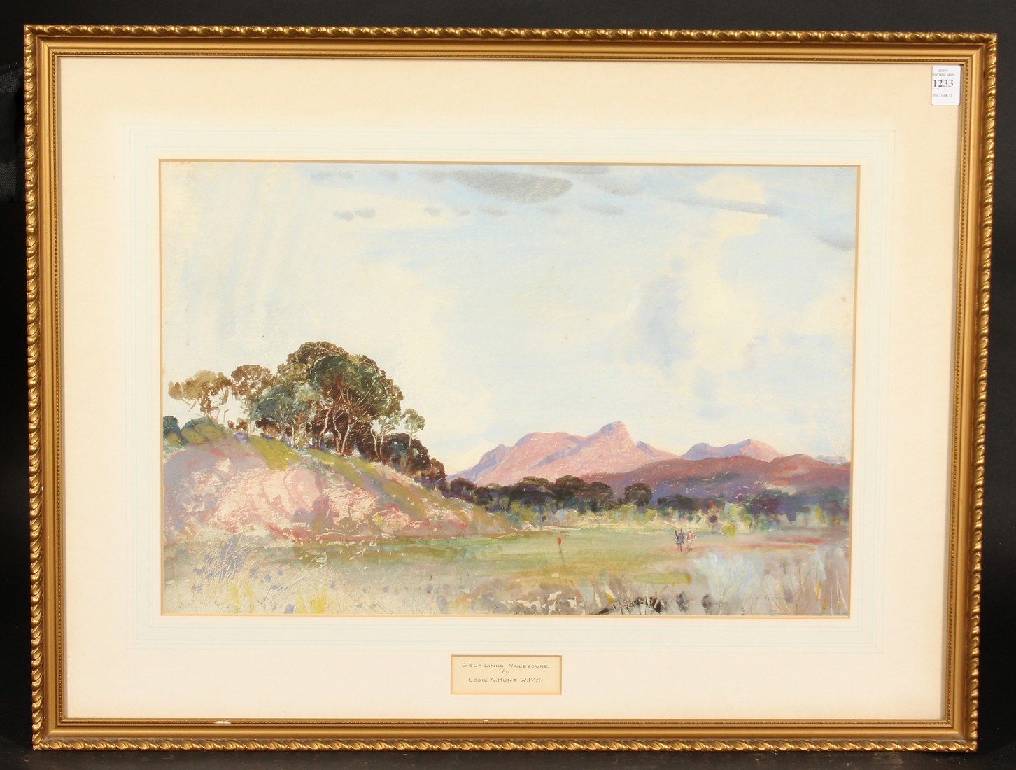 Cecil Arthur Hunt (1873-1965) British, Golf Links, Valescure , watercolour, signed, 14 x 22 . - Image 2 of 4