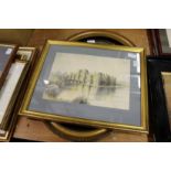 Hurstmonceux Castle and an oval picture of a young girl.