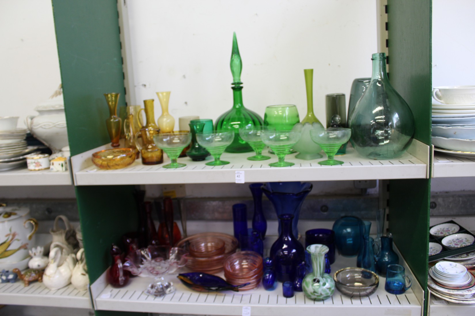 A quantity of colourful glassware.