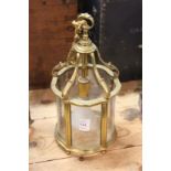 A small brass hall lantern.