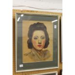 Winifred Goodwin, self portrait, signed and dated 1942.