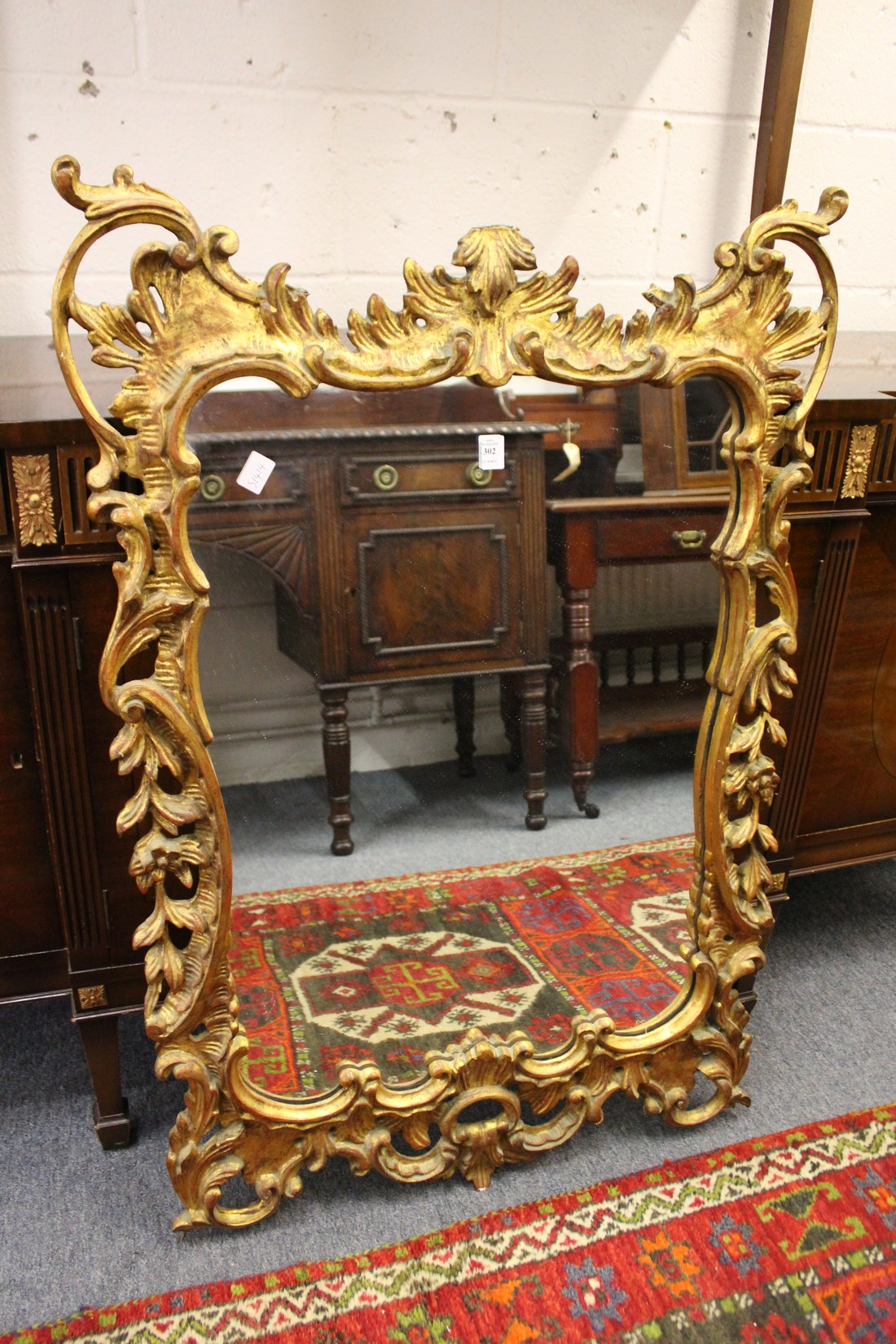 An 18th / 19th century giltwood pier mirror.