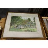 Dennis Summerfield "Cottage at West Clandon" watercolour together with an amusing photographic