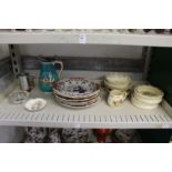 Ironstone plates, Bunnikins china etc.