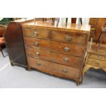 A Georgian mahogany chest of drawers.