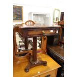 A mahogany pedestal occasional table.