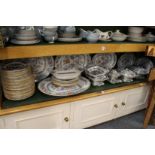 A good comprehensive ironstone dinner service decorated in the Japanese pattern, to include a