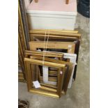 A quantity of picture frames.