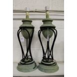 A pair decorative classical style lamps.