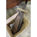 An old propeller and various tools etc.