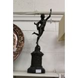 A good classical bronze figure of Fortuna on an ornate pedestal base.