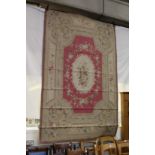 A large Aubusson style tapestry wall hanging.