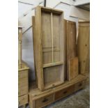 A 19th century continental pine wardrobe.