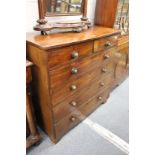 A 19th century mahogany chest of drawers.