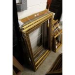 A quantity of picture frames.