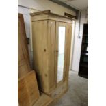 An old pine single wardrobe.