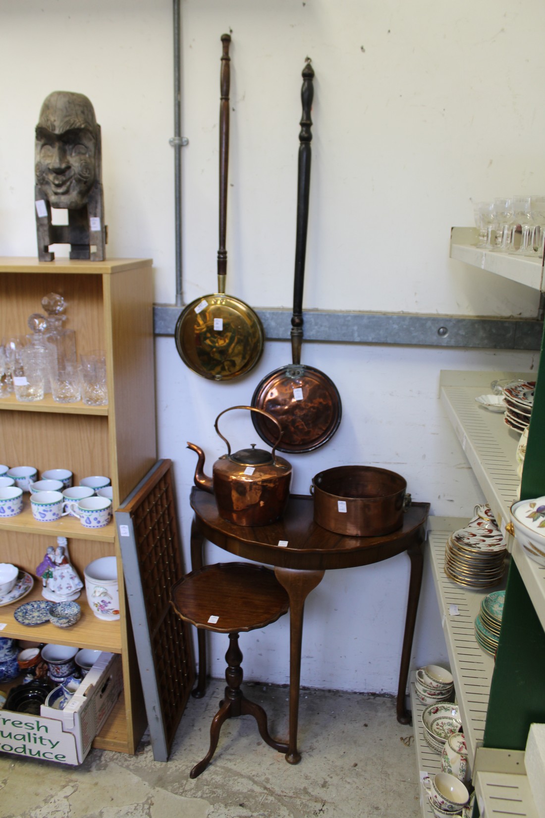 Copper ware and other items.