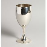 A PLAIN VICTORIAN SILVER GOBLET Birmingham 1879, maker Elkington