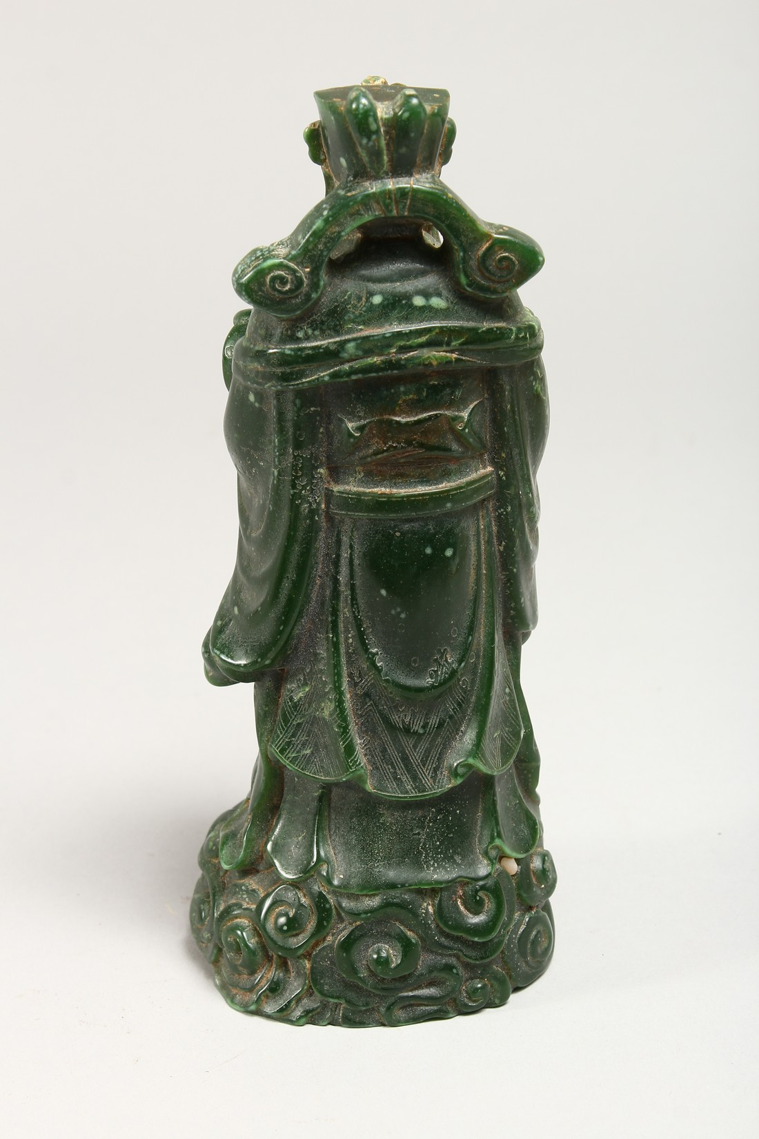 A CHINESE JADEITE STANDING FIGURE OF A SAGE 8ins high - Image 2 of 2
