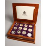 QUEEN ELIZABETH II GOLDEN JUBILEE COLLECTION, issued by the Royal Mint. Two trays of 24 carat gold