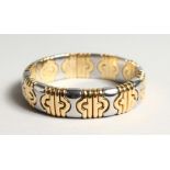 A SUPERB BULGARI 18CT TWO COLOOUR BRACLET No. 7409 73gms