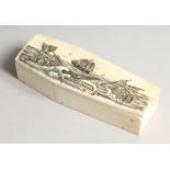 A BONE SCRIMSHAW COFFIN