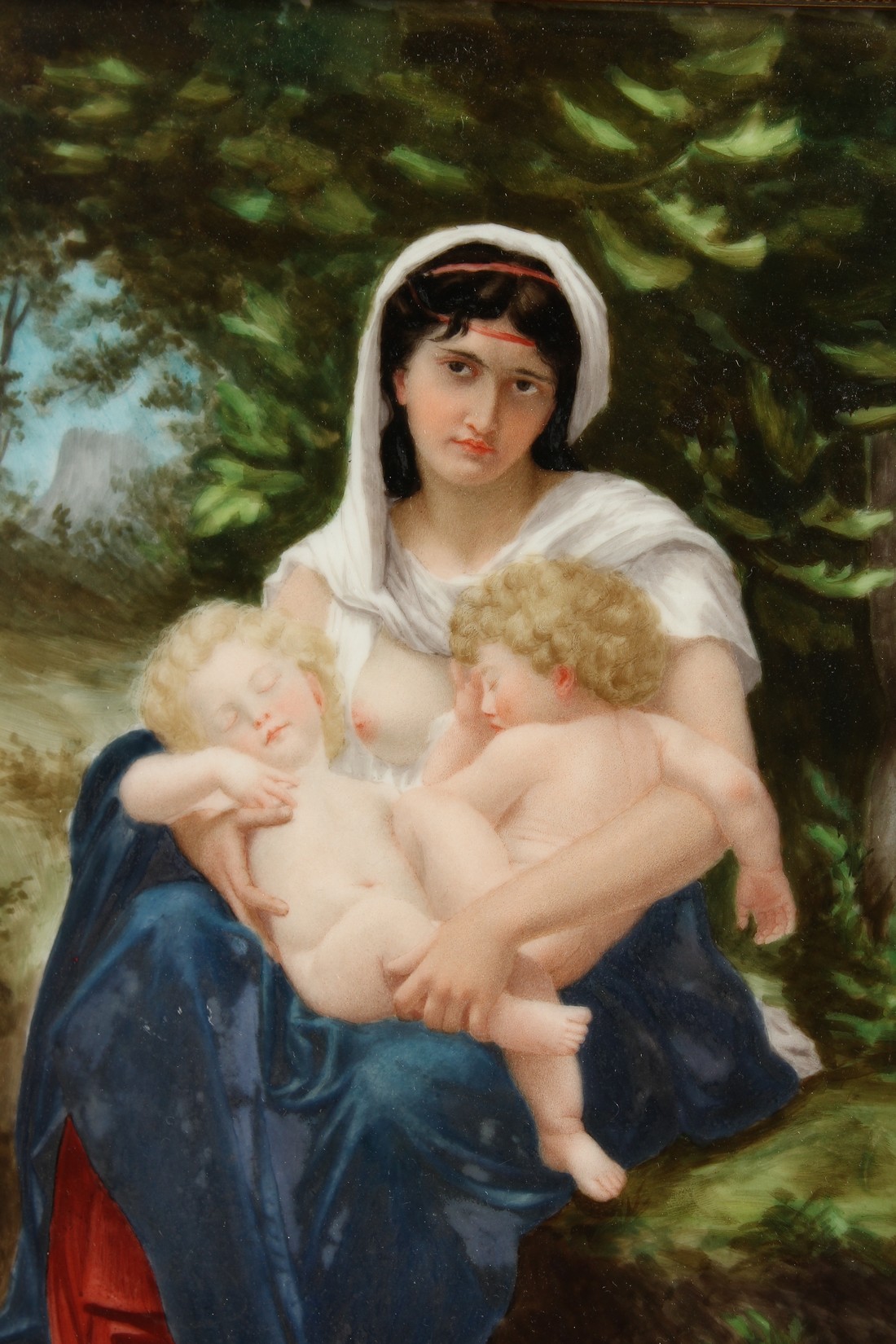 A VERY GOOD GERMAN PORCELAIN PLAQUE, Madonna and child 11.25 x 7.5ins - Image 2 of 7