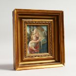 AFTER BOTTICELLI; MADONNA AND CHILD 3ins x 2.25in.