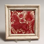 A WILLIAM DE MORGAN STYLE TILE 5.5ins