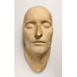 A TERRACOTTA DEATH MASK OF NAPOLEON 13ins long, 6ins wide