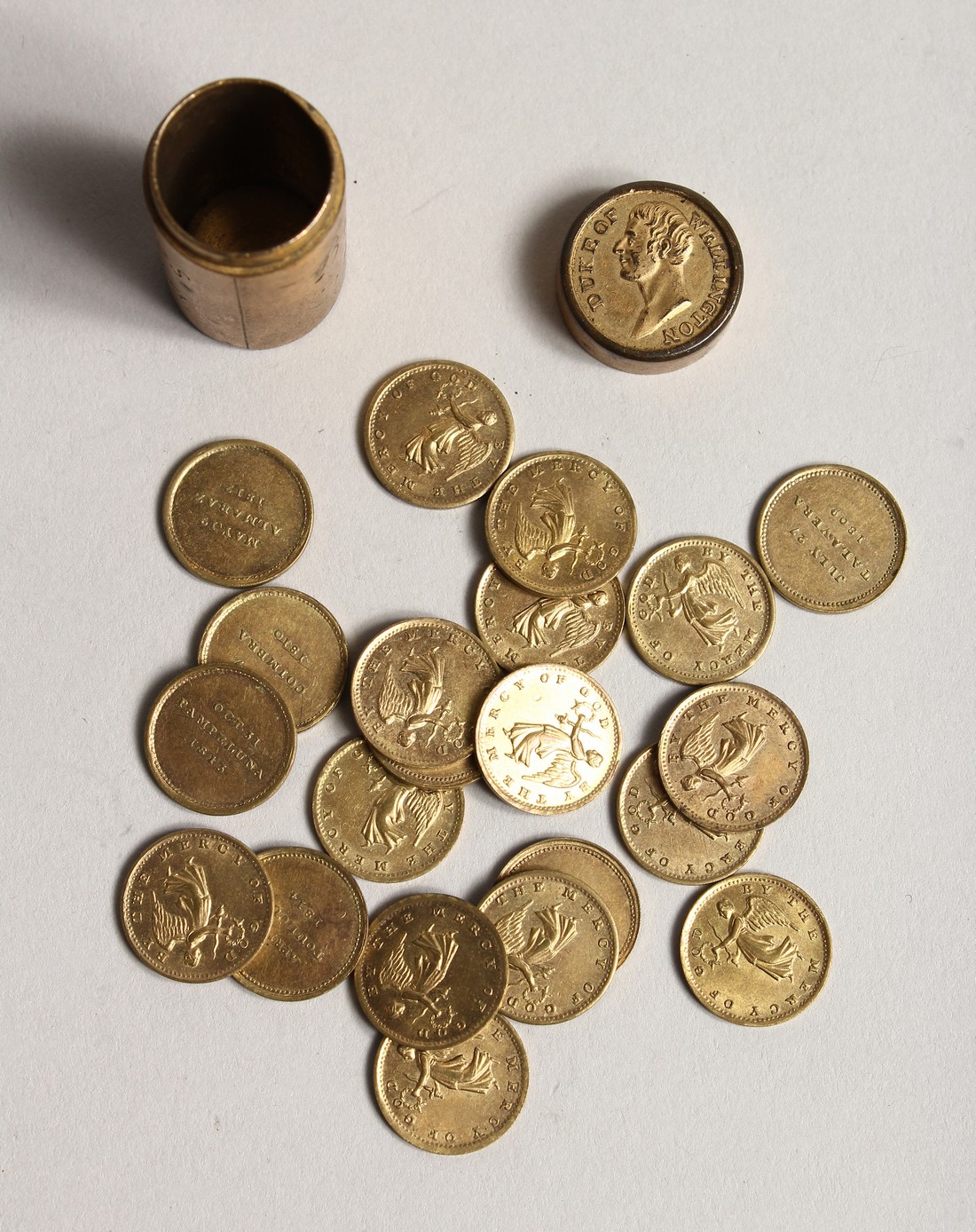 A SMALL TUBE OF COINS, BRITISH VICTORIUS PENINSULAR - Image 2 of 6