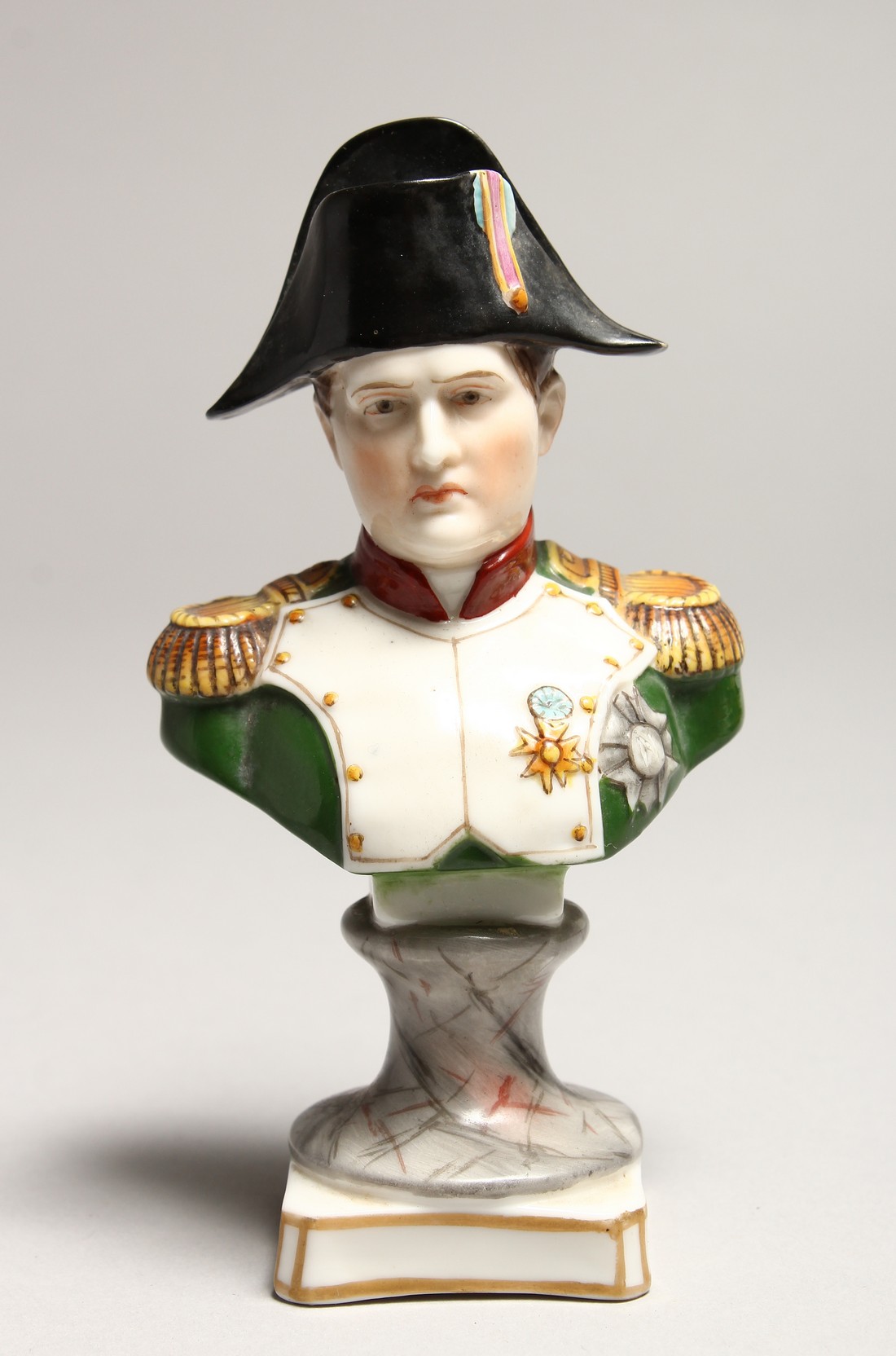 A SAMSON OF PARIS PORCELAIN BUST OF NAPOLEON 4.75ins high.