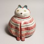 AN ITALIAN POTTERY CAT 7ins