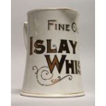 AN ISLAY WHISKY POTTERY TANKARD